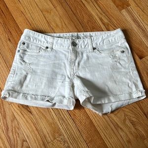 Express white, jean shorts